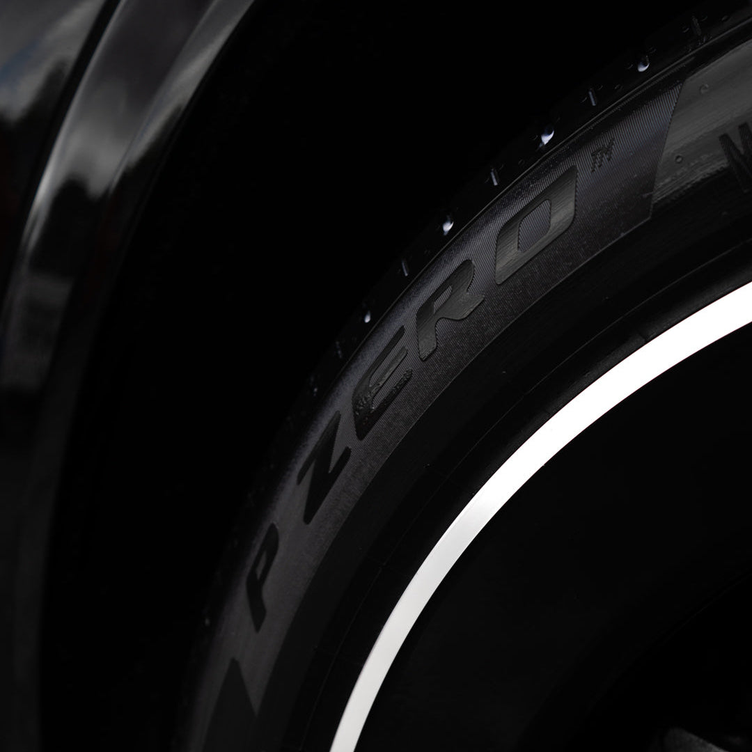 clean pzero tyre after satin tyre dressing