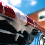 1000:1 ultra thick high foaming automotive ph neutral car shampoo anti marring car being detailed with plush lambswool microfibre wash mitt