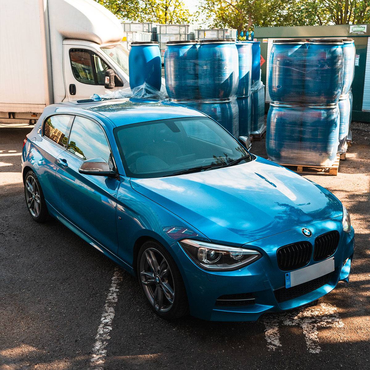 freshly detailed clean blue bmw m135i
