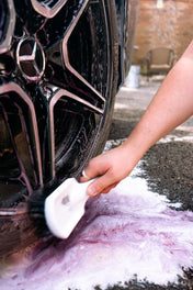 tyre brush crubbing diamond cut alloy wheel mercedes tire 