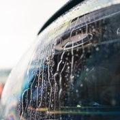 ceramic glass cleaner beading and running off headlight