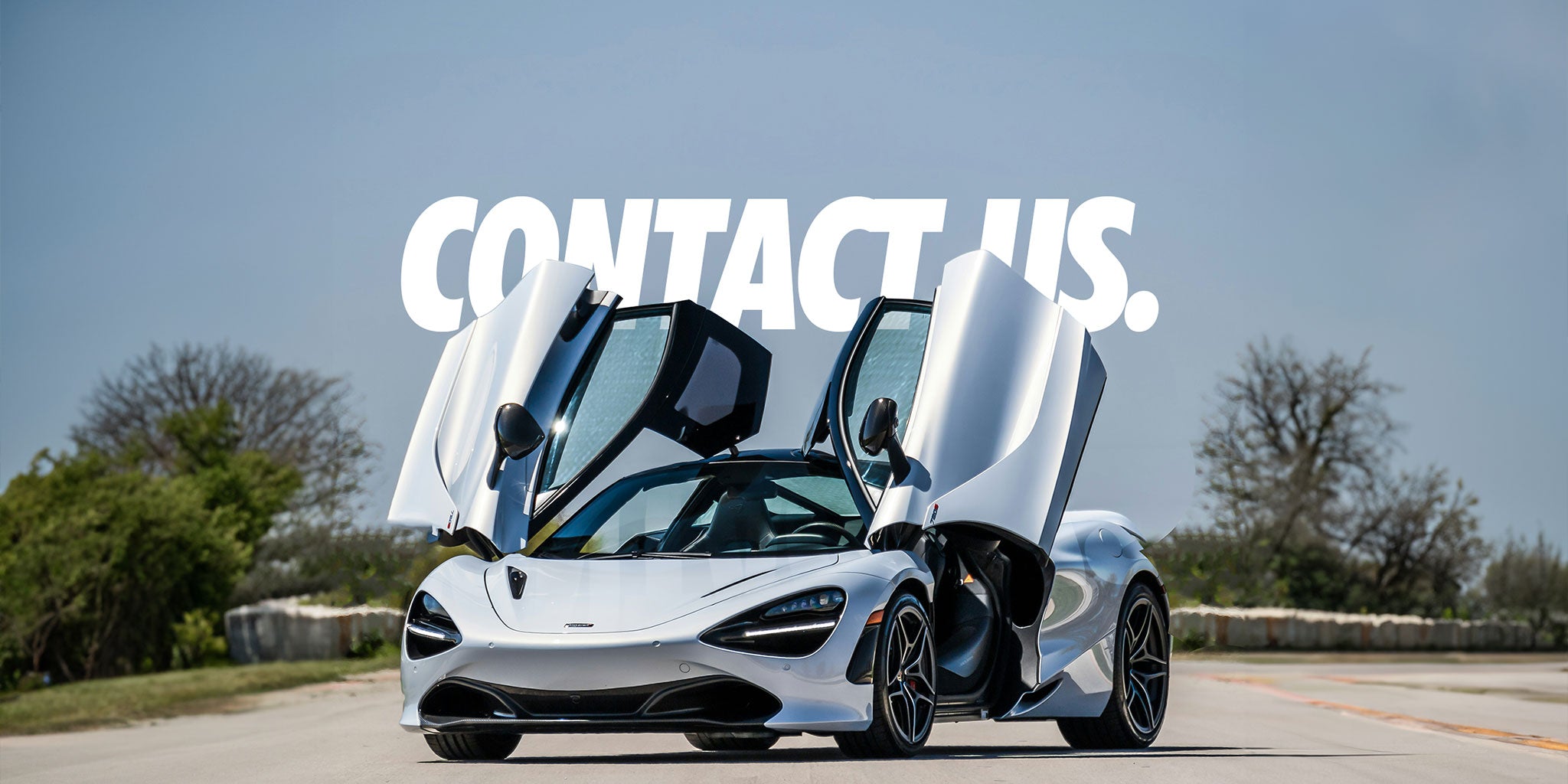 contact us clean McLaren 720s with doors up 